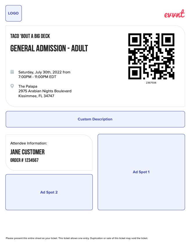 What does my ticket look like? Ticketing