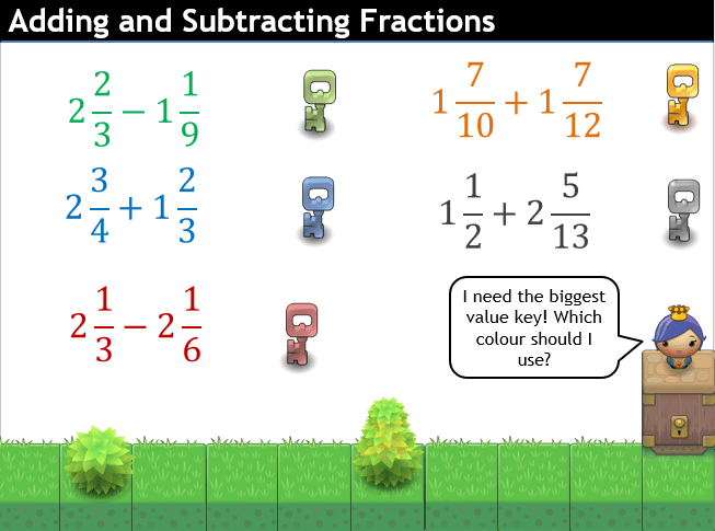 Adding fractions and mixed numbers – TickTockMaths