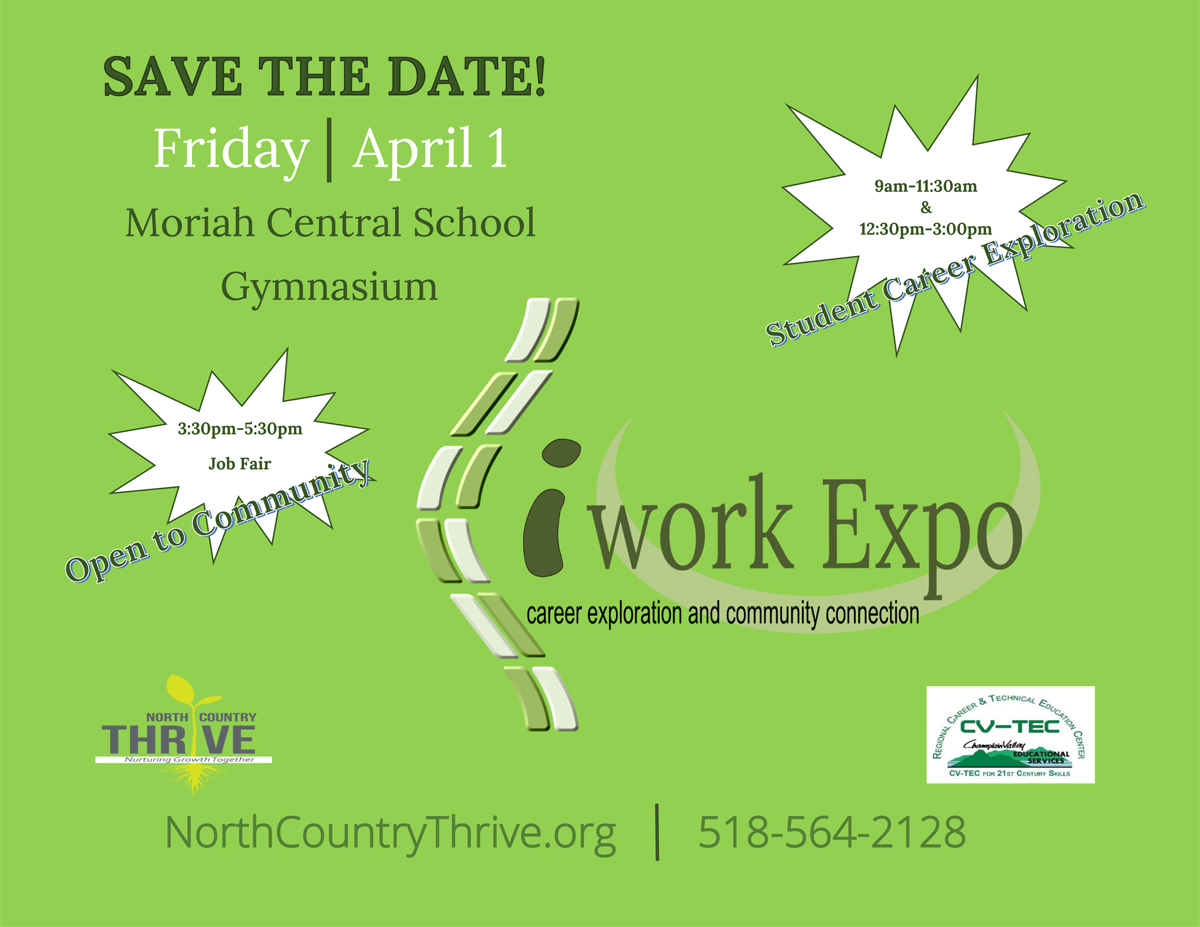 North Country Thrive Work Expo & Job Fair Moriah NY
