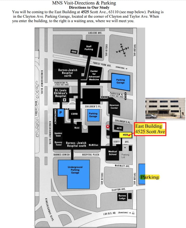 Clayton Garage for MNS Visits Tic Disorders at Washington University