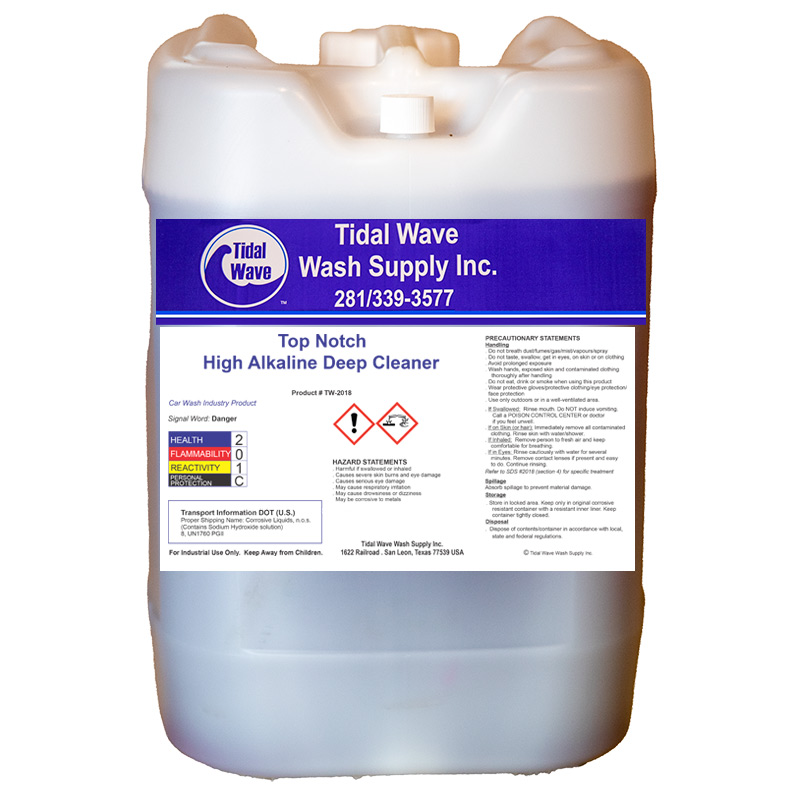 Top Notch Alkaline Deep Cleaner Tidal Wave Wash Supply Inc.