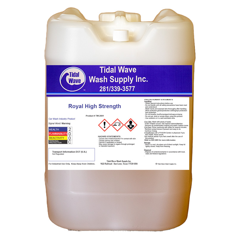 Royal High Strength Tidal Wave Wash Supply Inc.