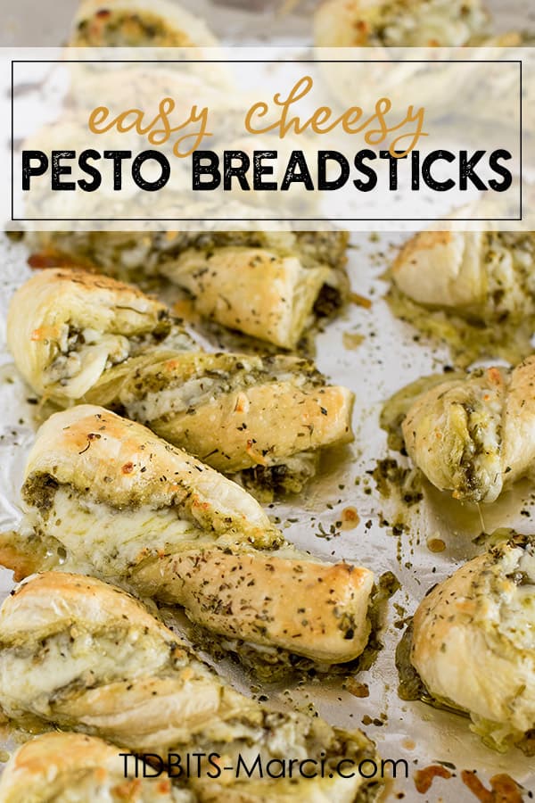 Easy Cheesy Pesto Breadsticks EASY!