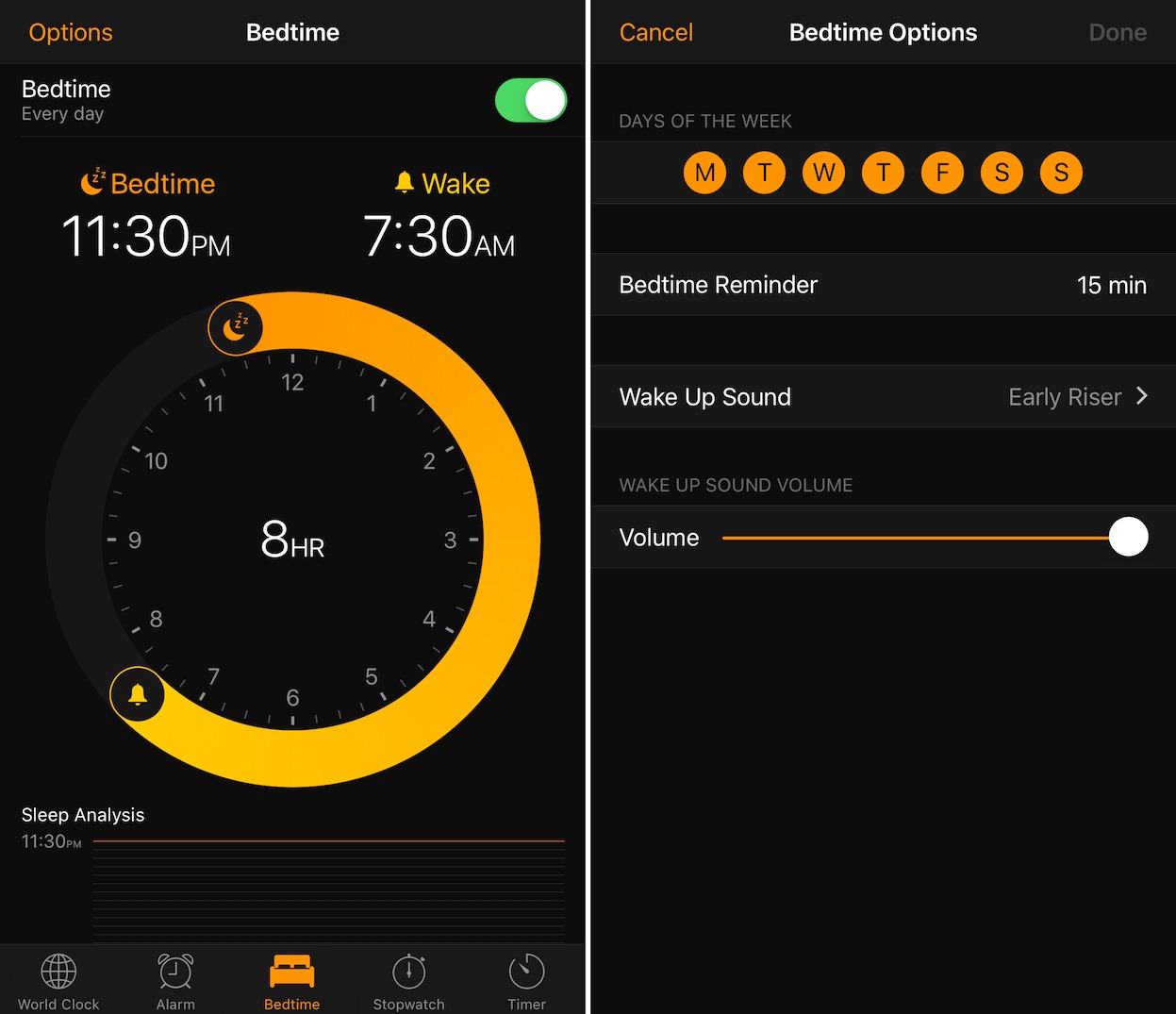 Using the Bedtime Timer in iOS 10 TidBITS
