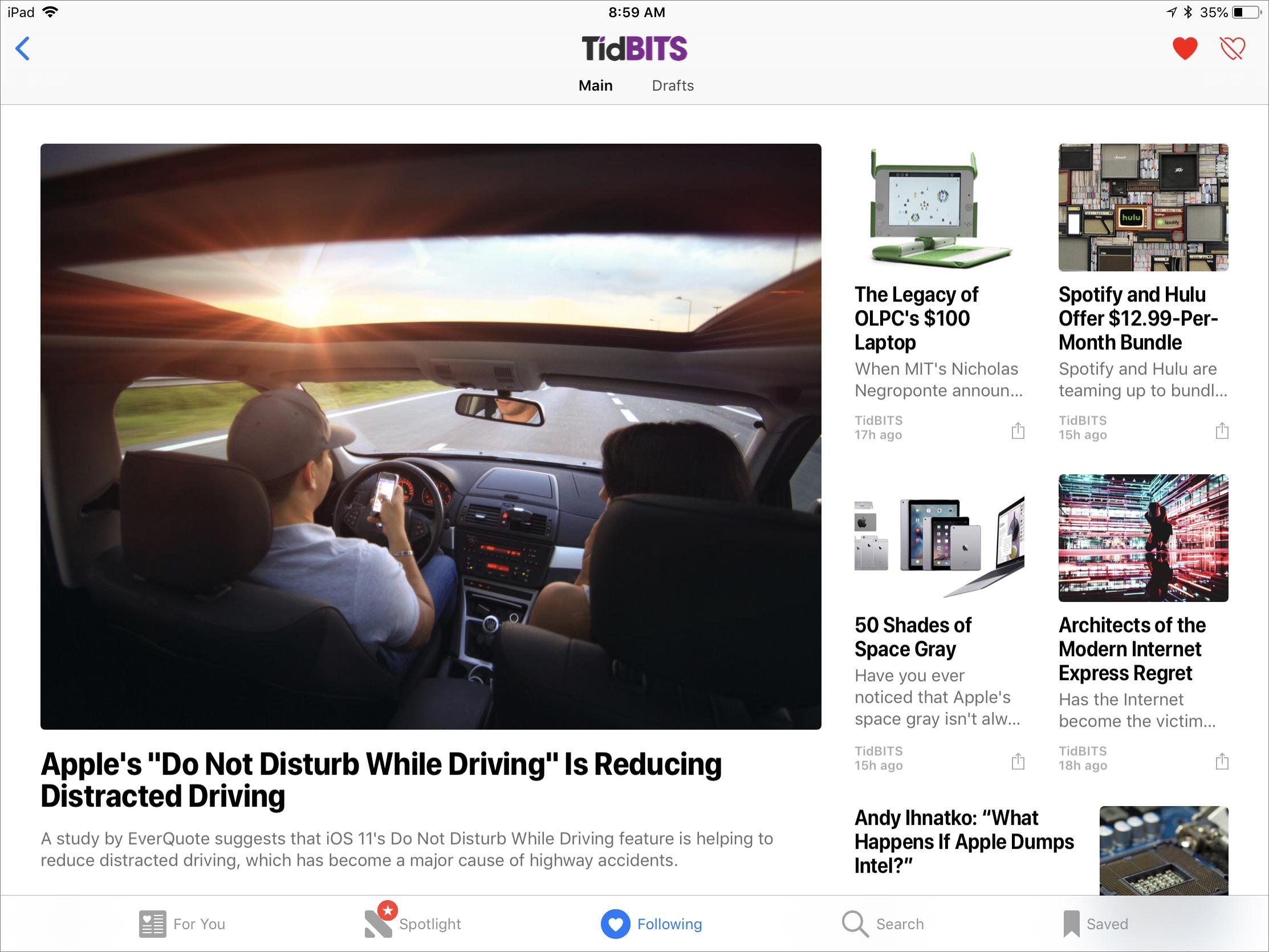 How to Read TidBITS in Apple News TidBITS