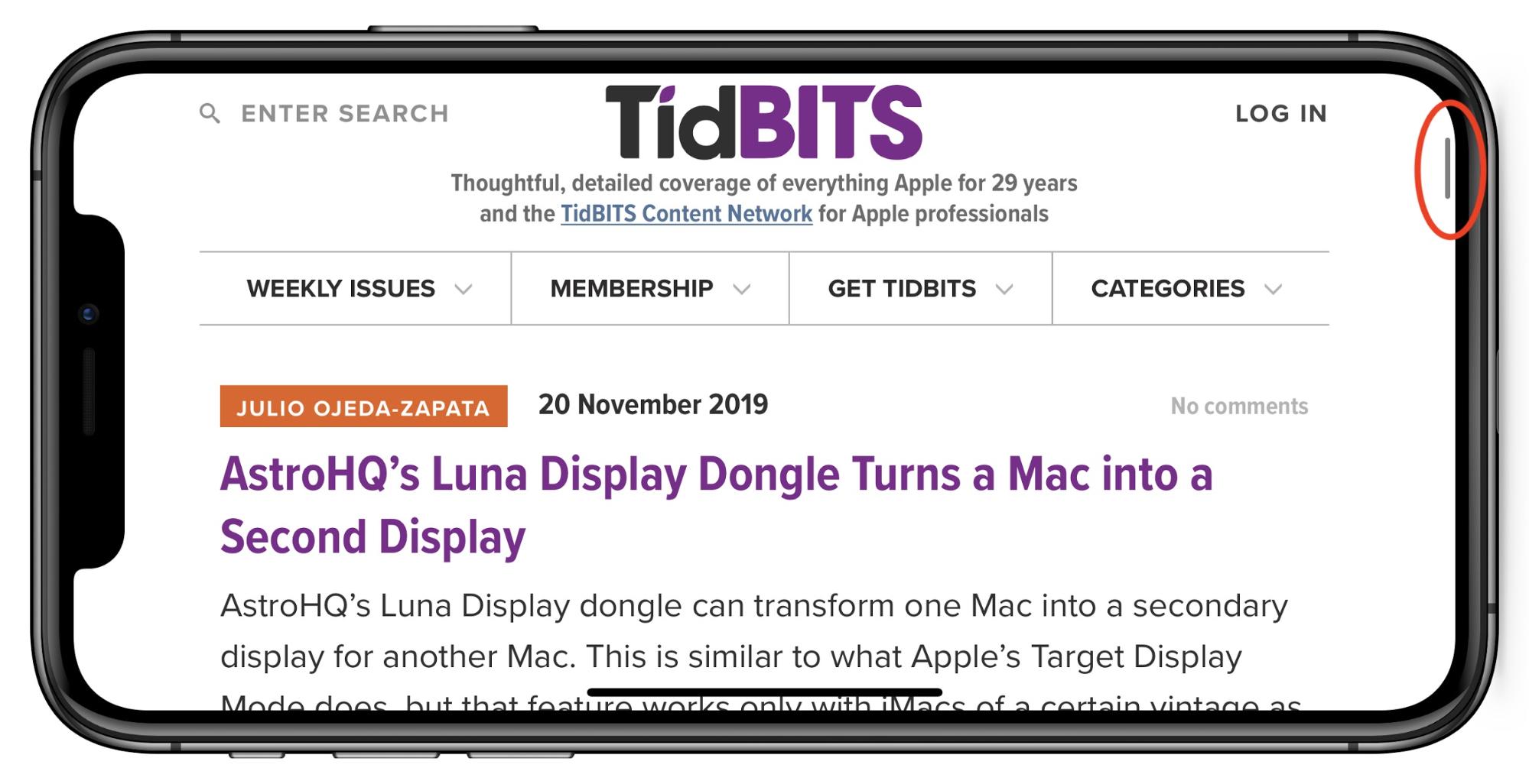 TipBITS Scroll More Quickly in iOS 13 TidBITS