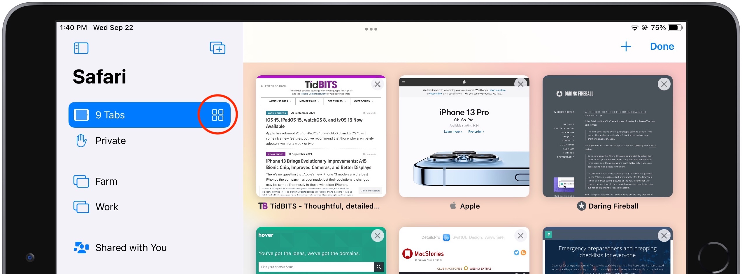 Hot New Features in Safari in iOS 15 and iPadOS 15 TidBITS