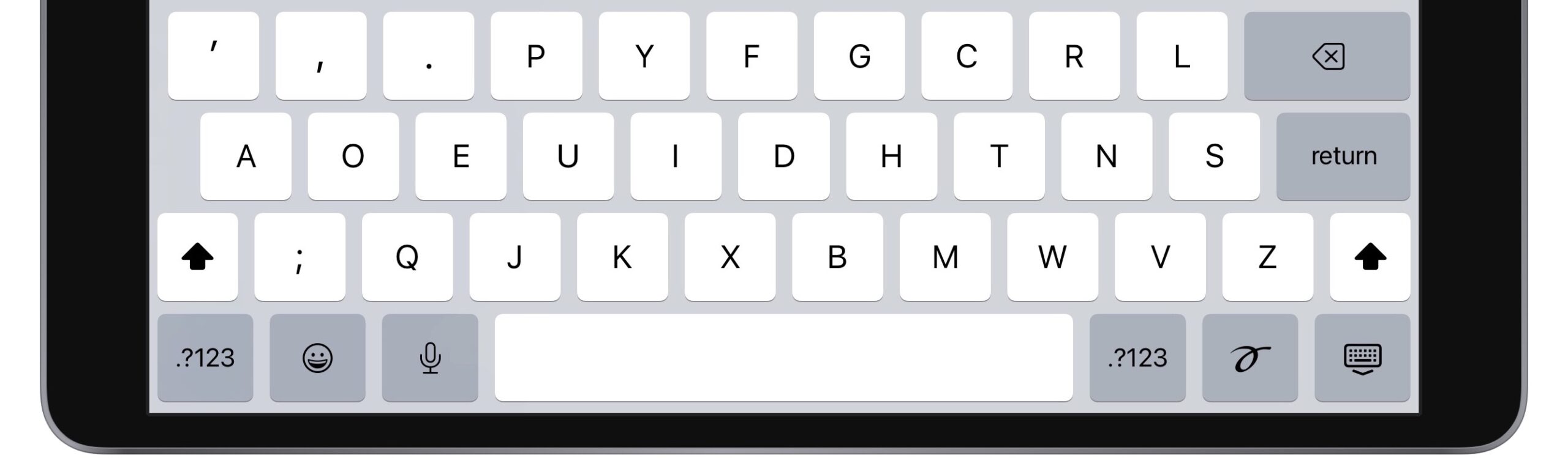 iOS 16 and iPadOS 16 Virtual Keyboards Now Support Dvorak TidBITS