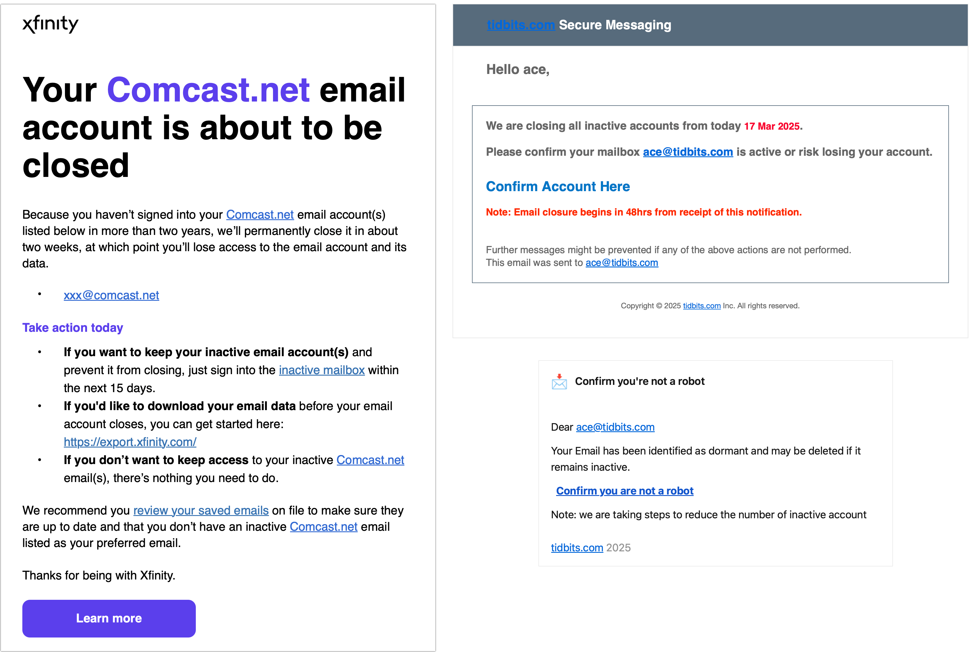 Beware Comcast Deleting “Inactive” Email Accounts Article Comments
