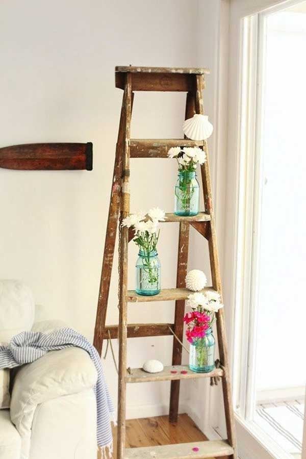 How to Decorate with Vintage Ladders {20 Ways to Inspire}