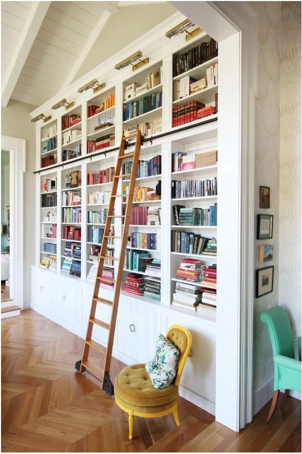 Library Bookcases with Ladders