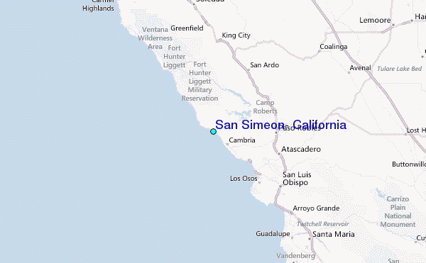 San Simeon, California Tide Station Location Guide