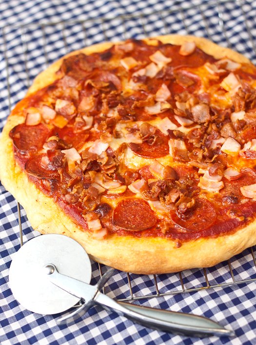 Homemade Pan Pizza » Tide & Thyme