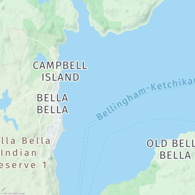 Tide times and weather for Bella Bella Tides Today