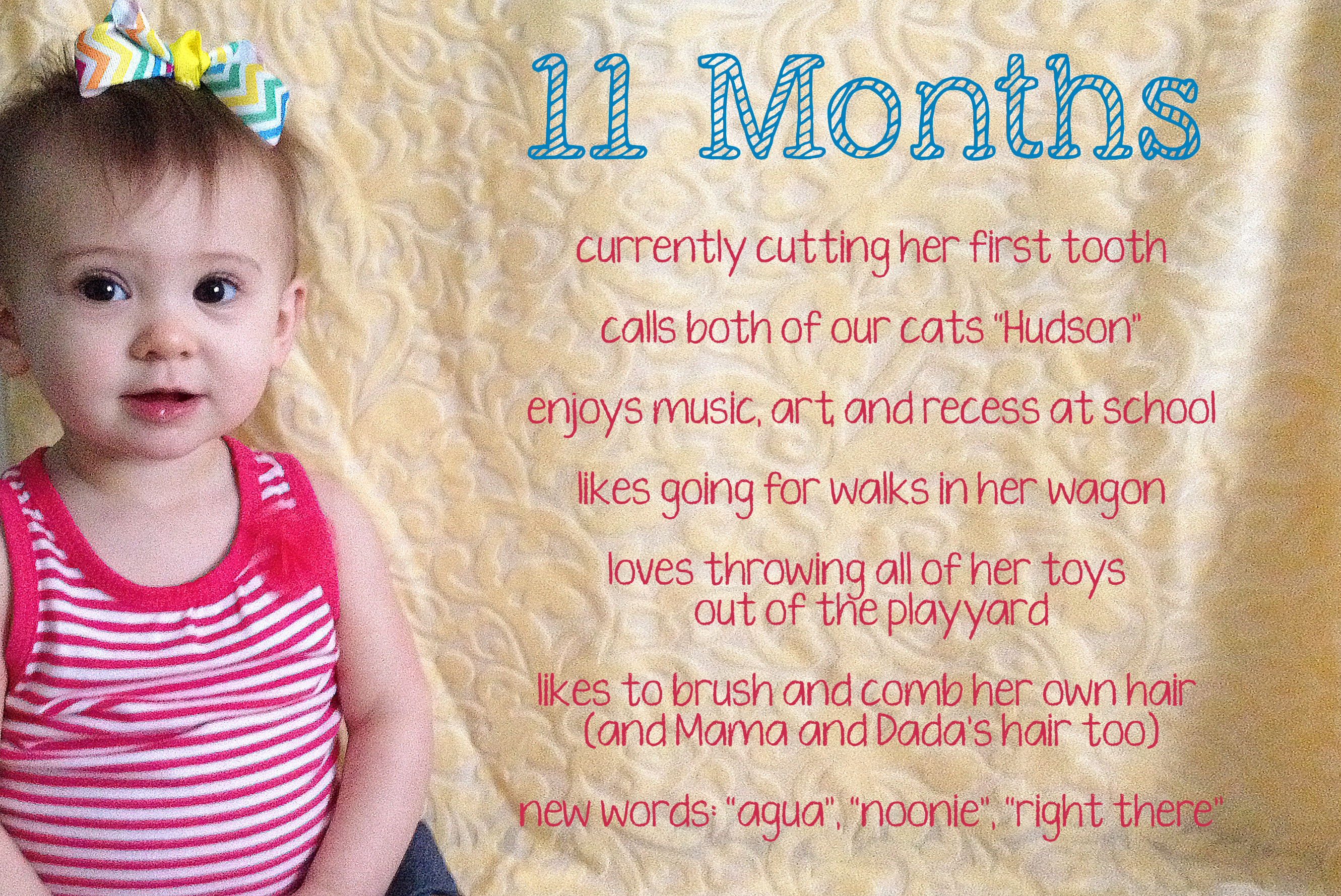 Cool 11 Months Old Baby Quotes References 11 Months | Tied Up With String