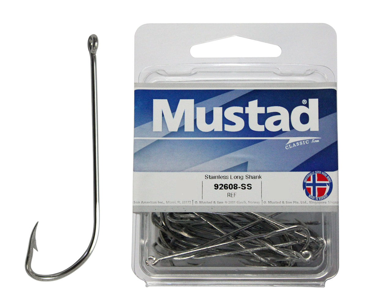 Mustad 92608SS Long Shank Hooks Tie'n'Fly Outfitters