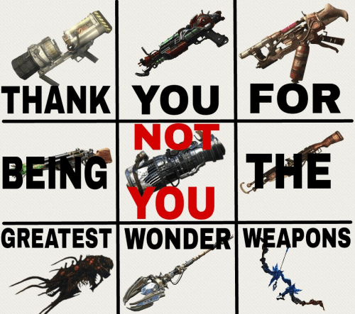 Create a Call of Duty Zombies wonder weapons Tier List TierMaker