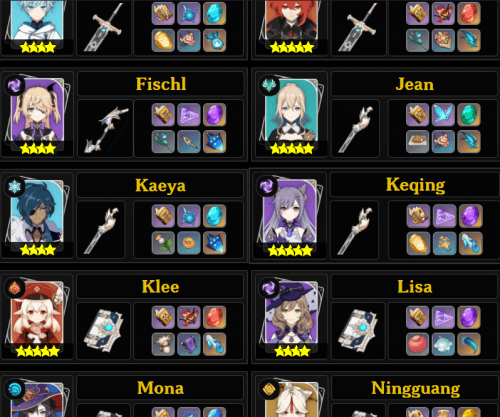 Create a GENSHIN IMPACT CHARACTER TIER LIST Tier List TierMaker