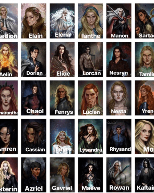 Create a Throne of Glass and A Court of Thorns and Roses Characters