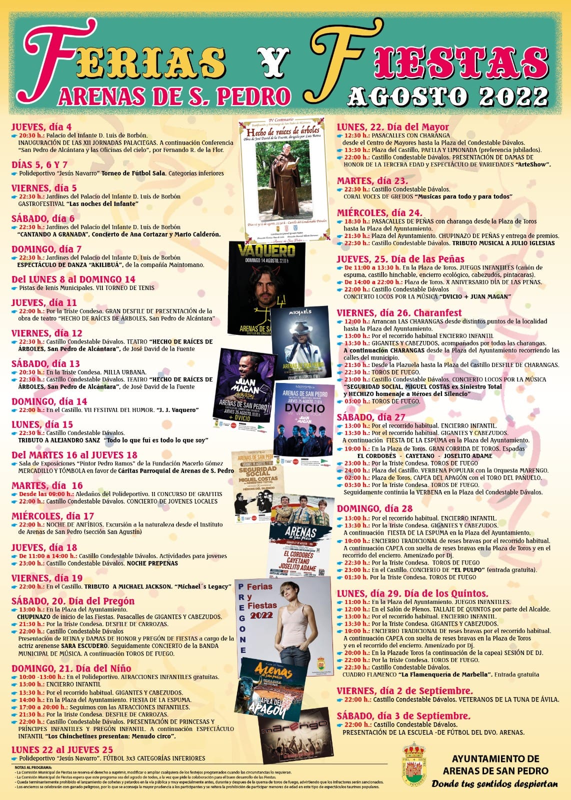 Ferias y Fiestas de agosto de 2022 en Arenas TiétarTeVe en Gredos