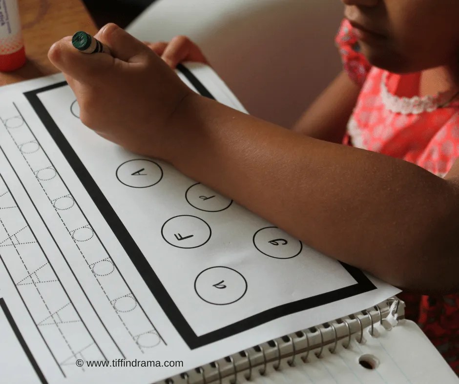 The Dollar Tree Alphabet Notebook tiffindrama