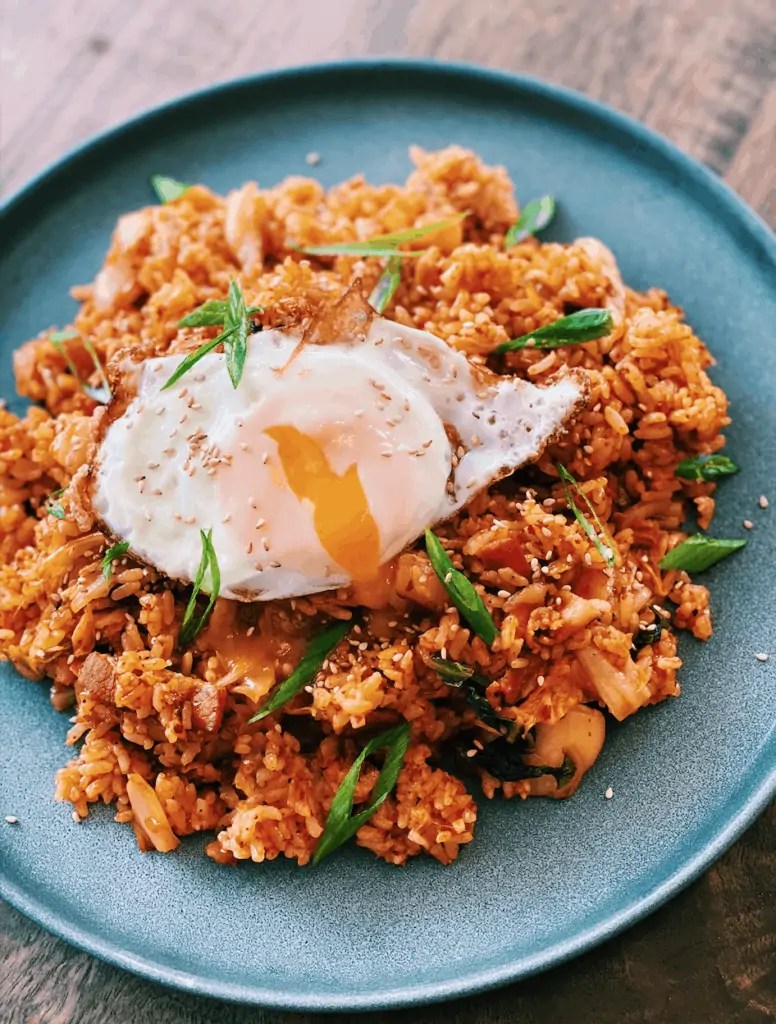 Bacon & Kimchi Fried Rice Tiffy Cooks
