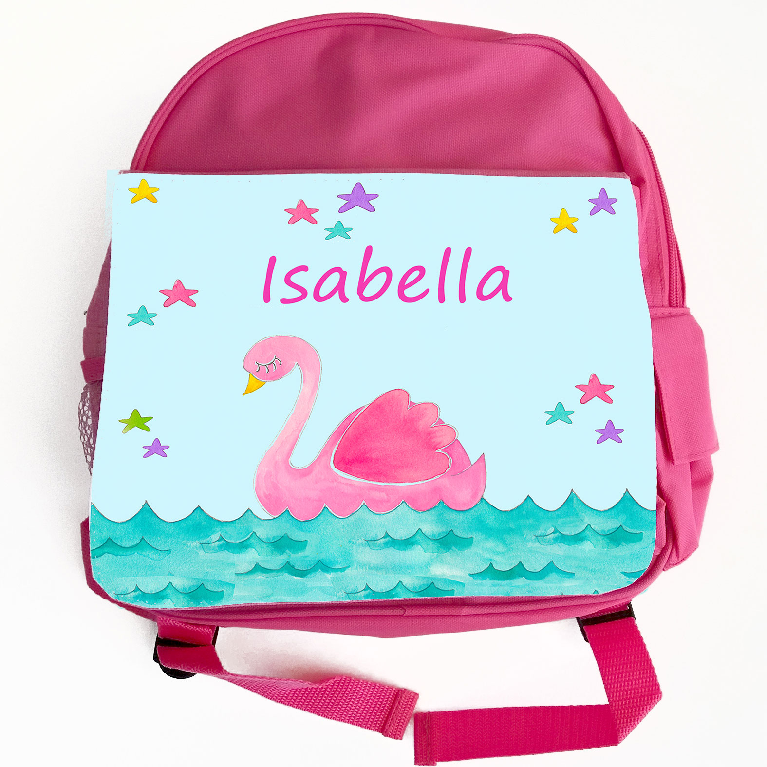 Personalised Backpack Swan Tigerlily Prints