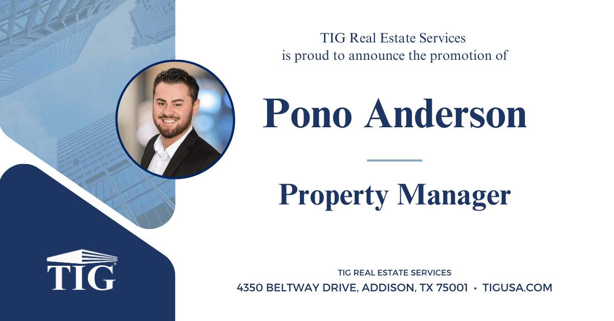 TIG Real Estate Services is pleased to announce the promotion of Pono