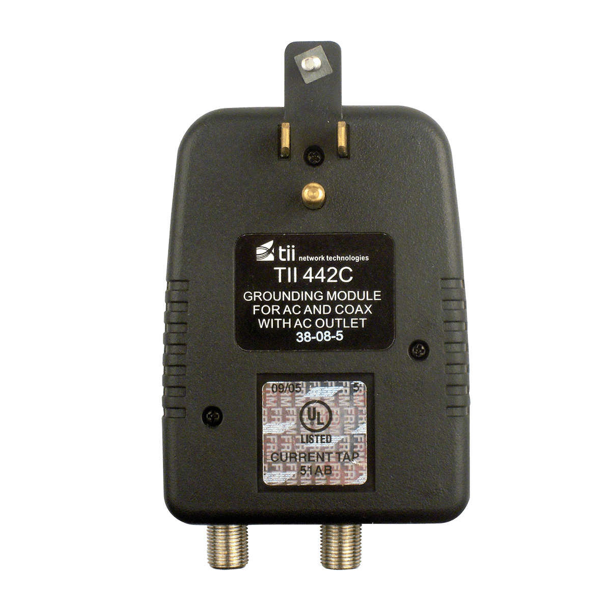 442C Grounding Module for AC and Coax with AC Outlet and Coax Cable