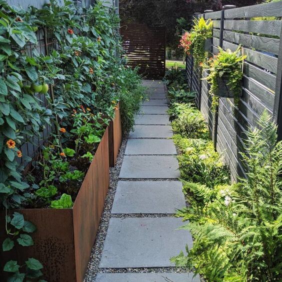 +20 Ideas para construir jardines laterales en casa TIKINTI