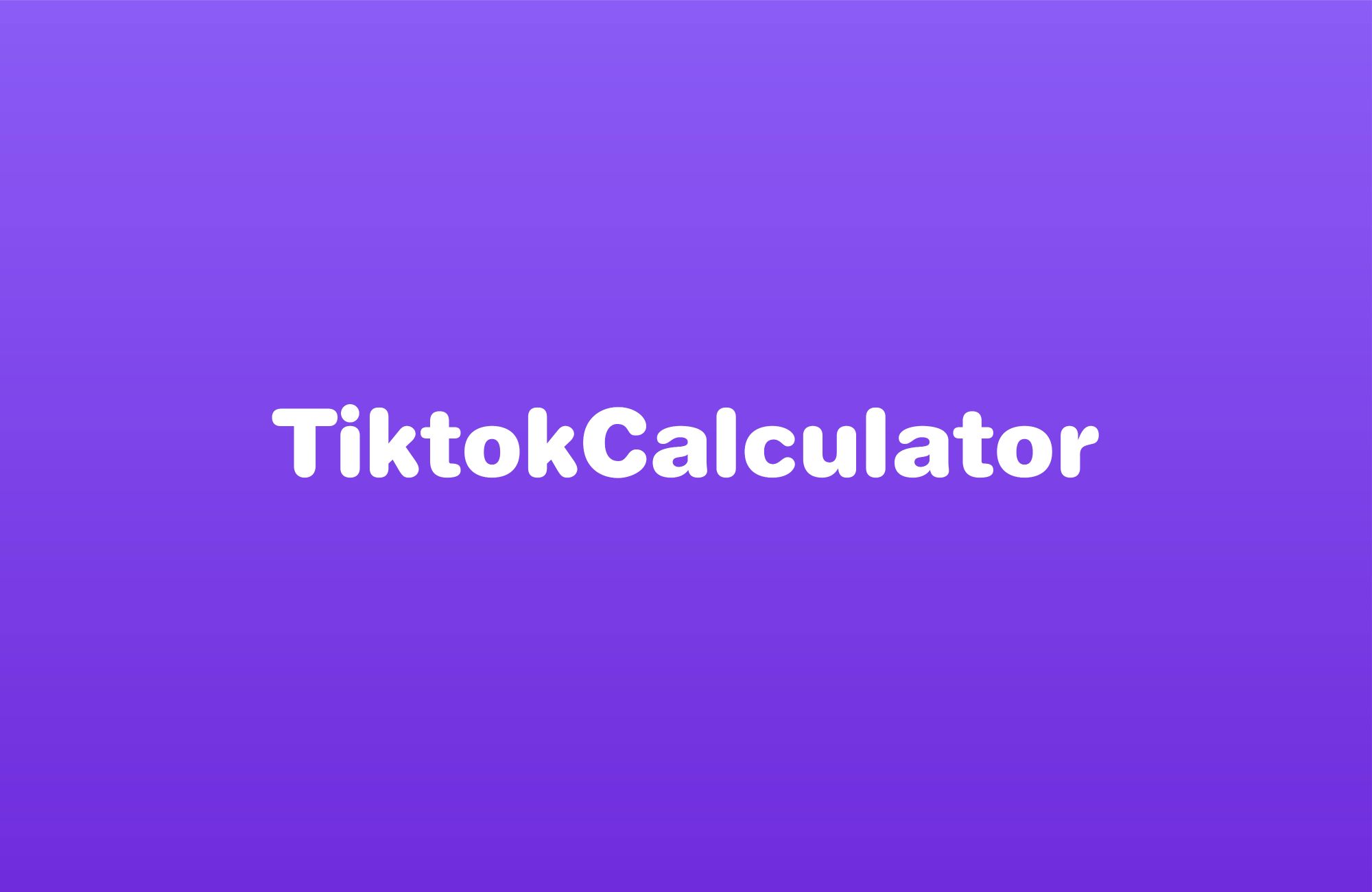 Calculadora de dinheiro TikTok Estimador de ganhos de influenciadores