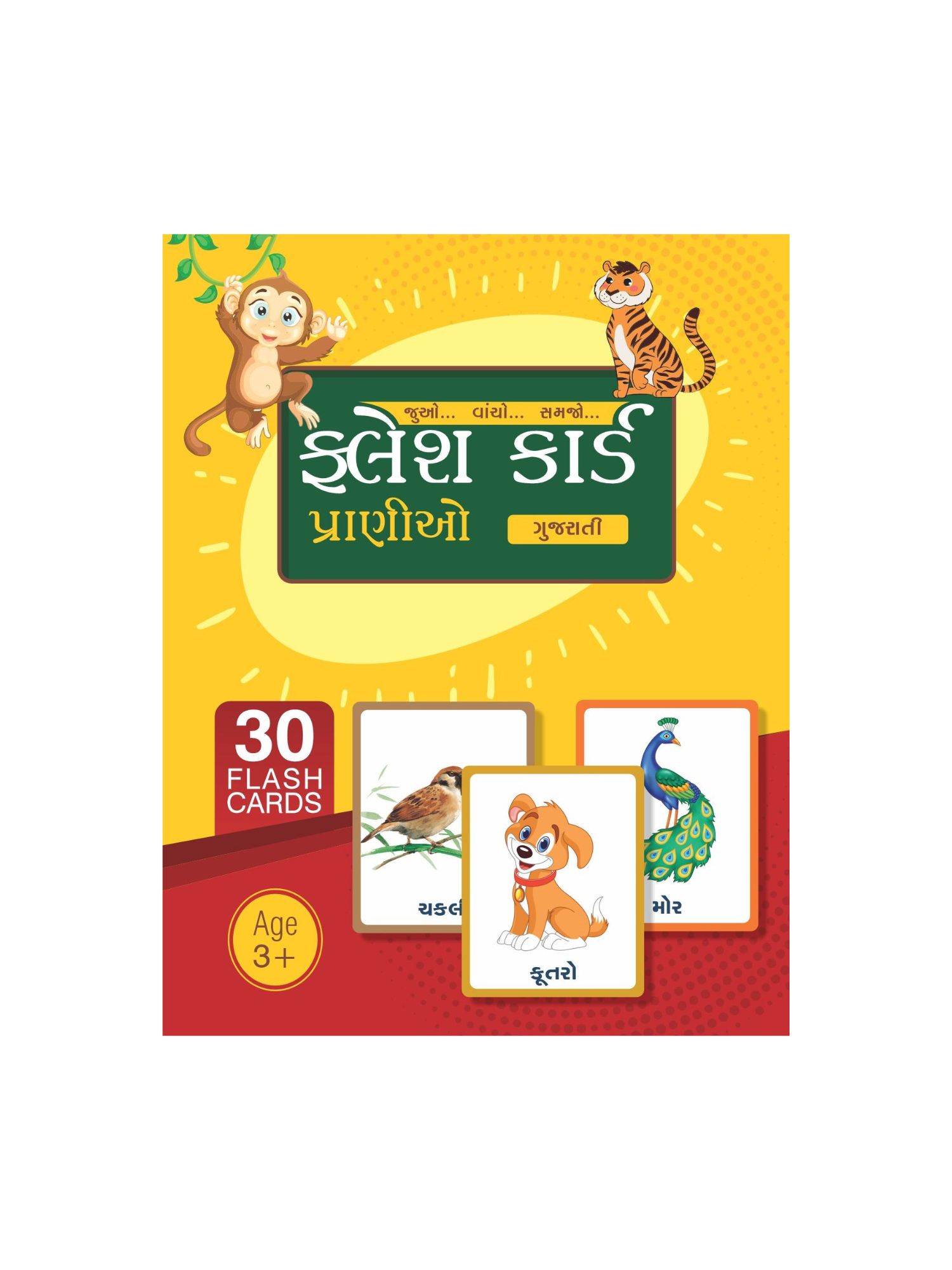 Gujarati Animals and Birds Flashcards TIKULIYO