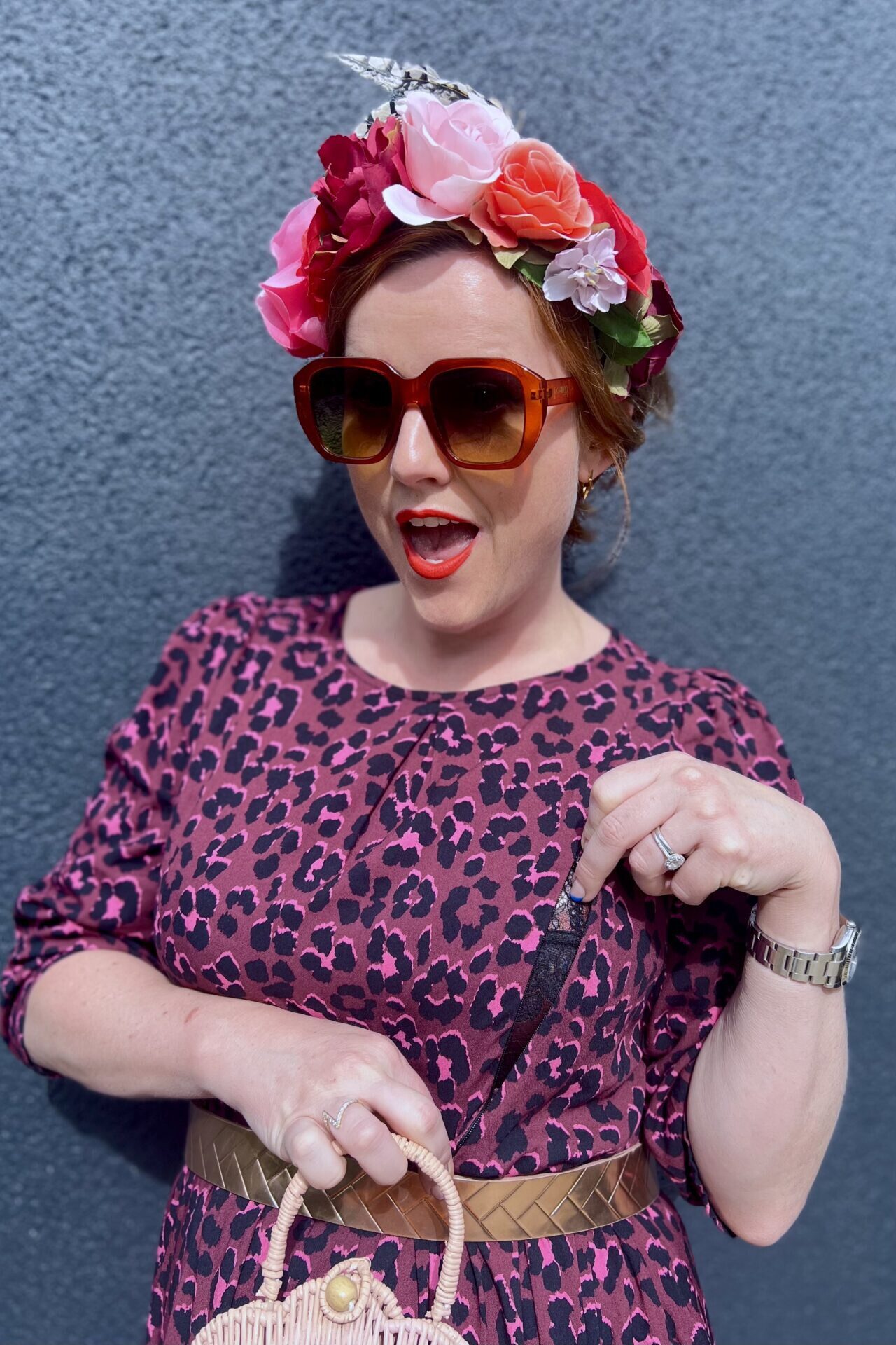 Red Leopard Print Nursing Dress Red Maternity Dress Tilbea