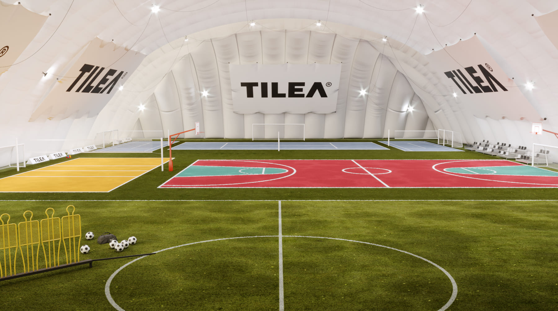 Tilea Air domes, football pitches, sports fields
