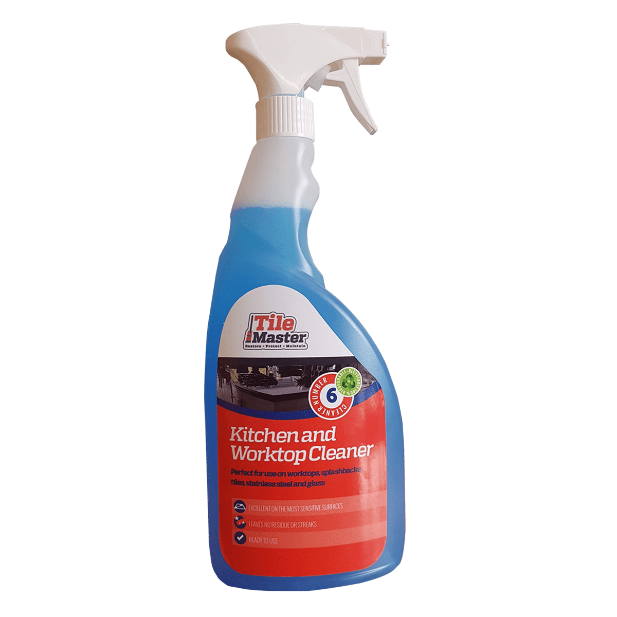 Tile Master cleaner no 6 worktop clean for streak free shine and finish