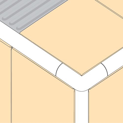 9mm PVC Corner Piece Pack of 2 Various Colours Tiling Store