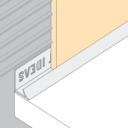 10mm PVC Worktop Trim/Internal Corner Tiling Store