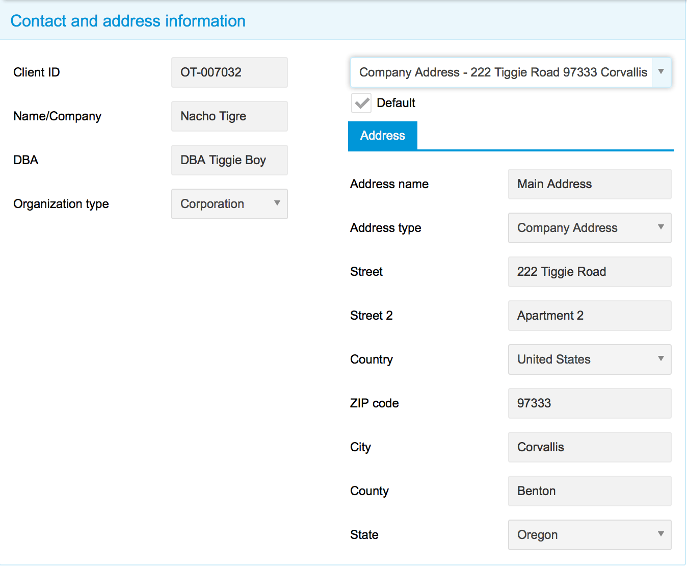 Contact and Address Information Tilth en Español