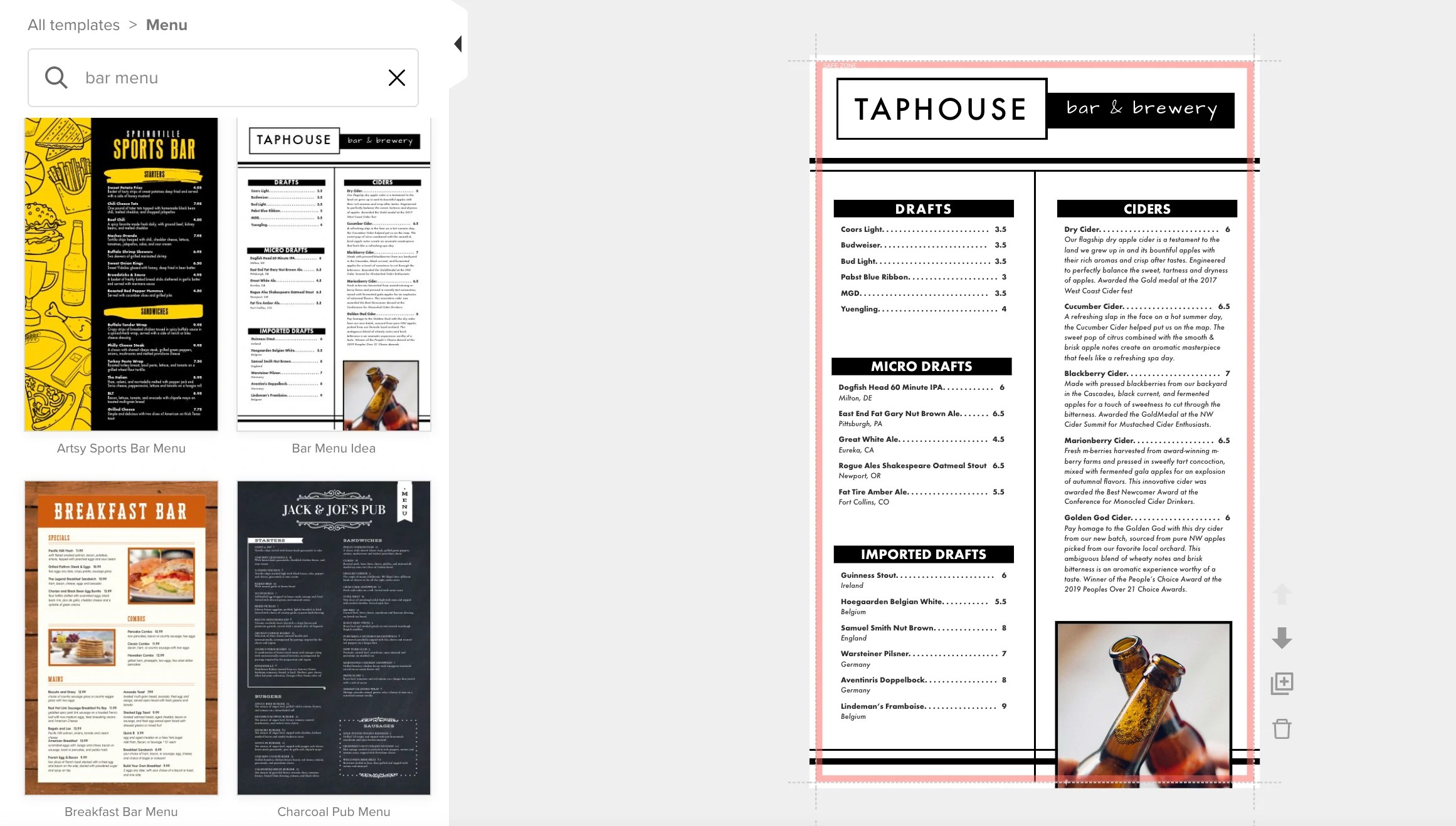 Bar Menu Maker, Easy & Fast Custom Menus MustHaveMenus