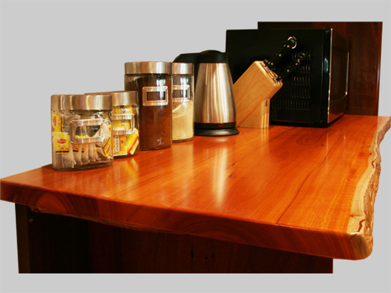 Polyurethane finish on jarrah bench top Timberbenchtopsperth