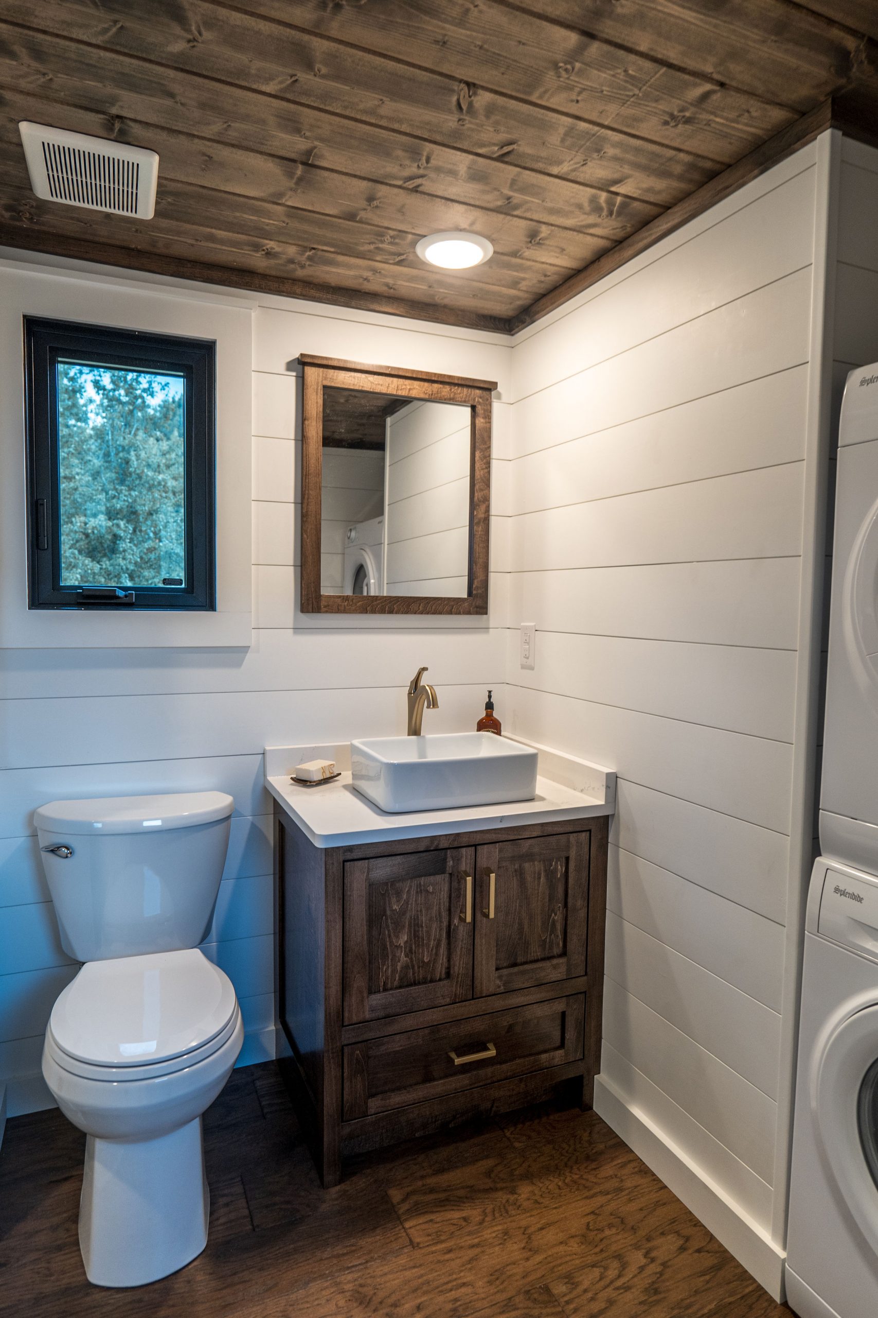 Big Sky tiny home bath Timbercraft Tiny Homes