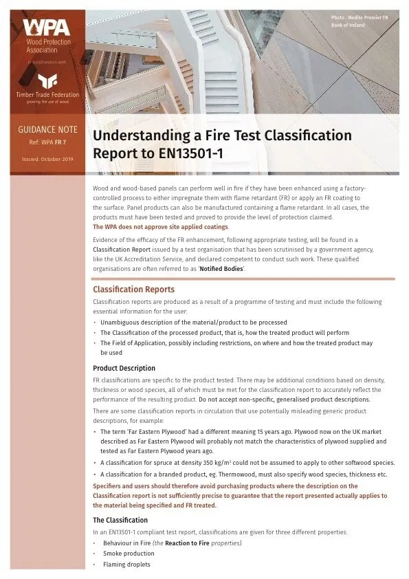 Understanding a Fire Test Classification Timber Development UK