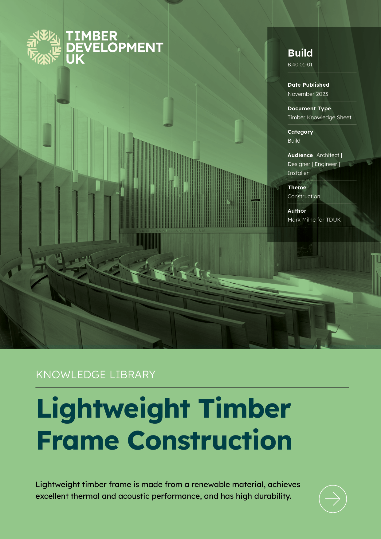 Lightweight Timber Frame Construction Timber Development UK
