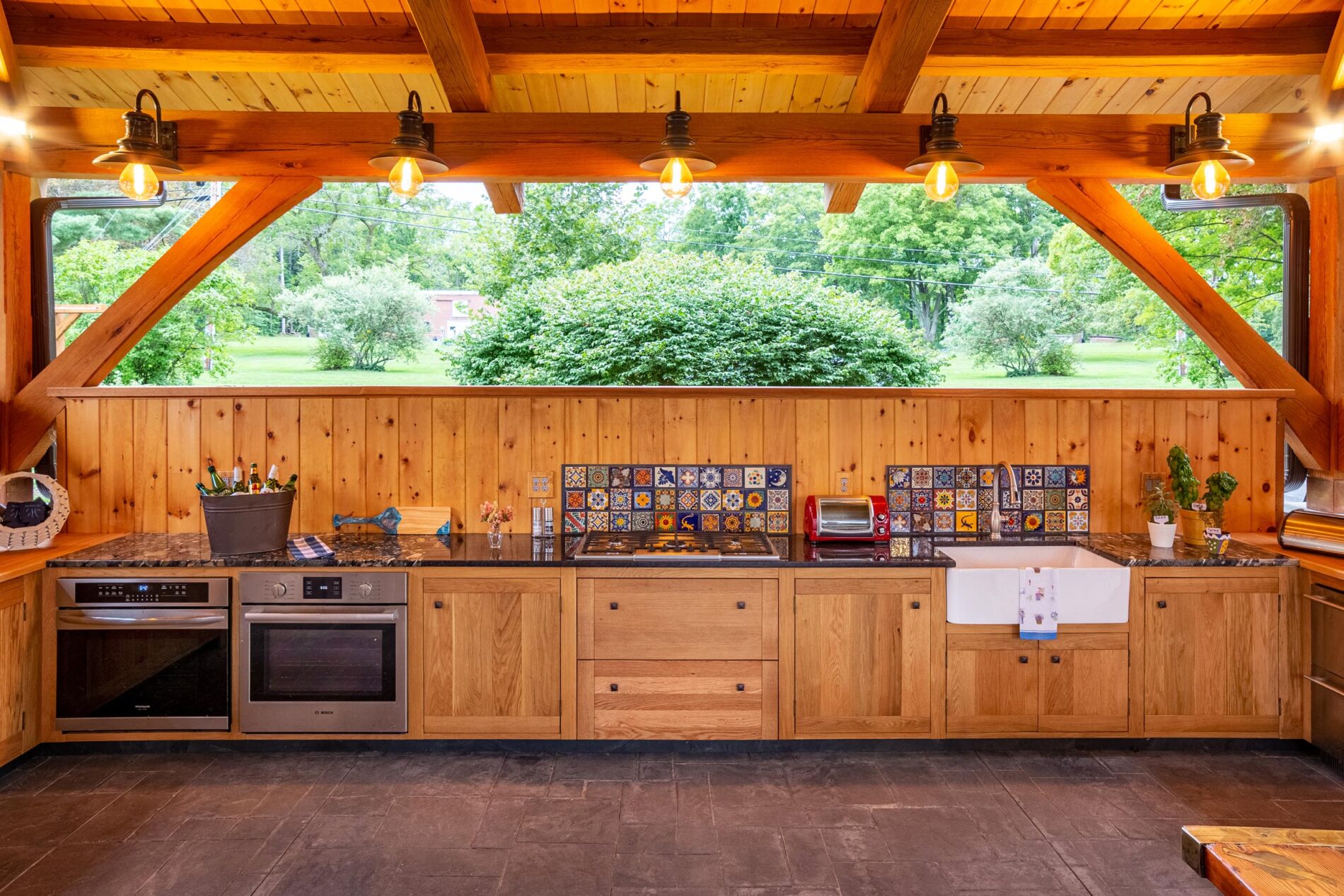 Inspiring Timber Frame Outdoor Kitchen Pavilion in Interlaken, NY