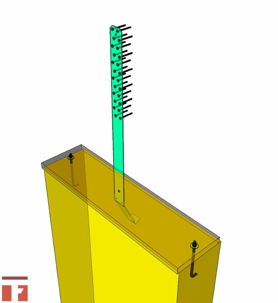 Simpson STHD Strap Post to Concrete Connection