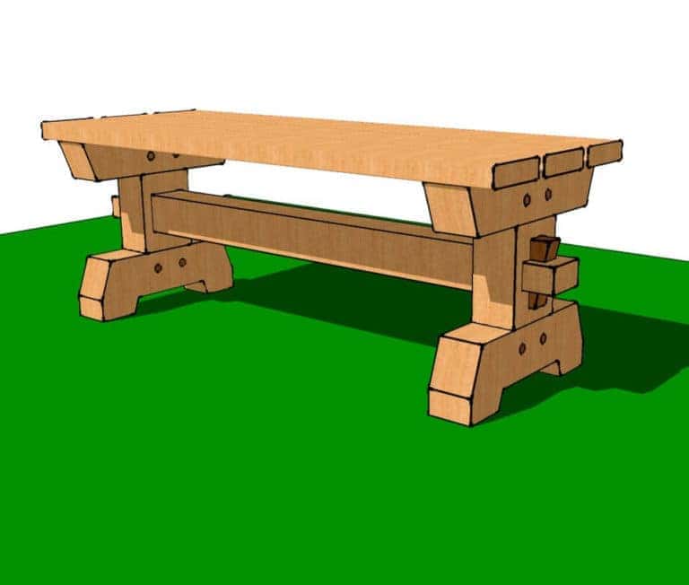 Timber Frame Garden Bench Plans Timber Frame HQ