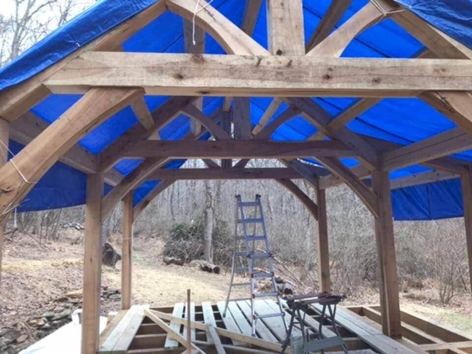 McCall Poplar and Oak Cabin Timber Frame HQ