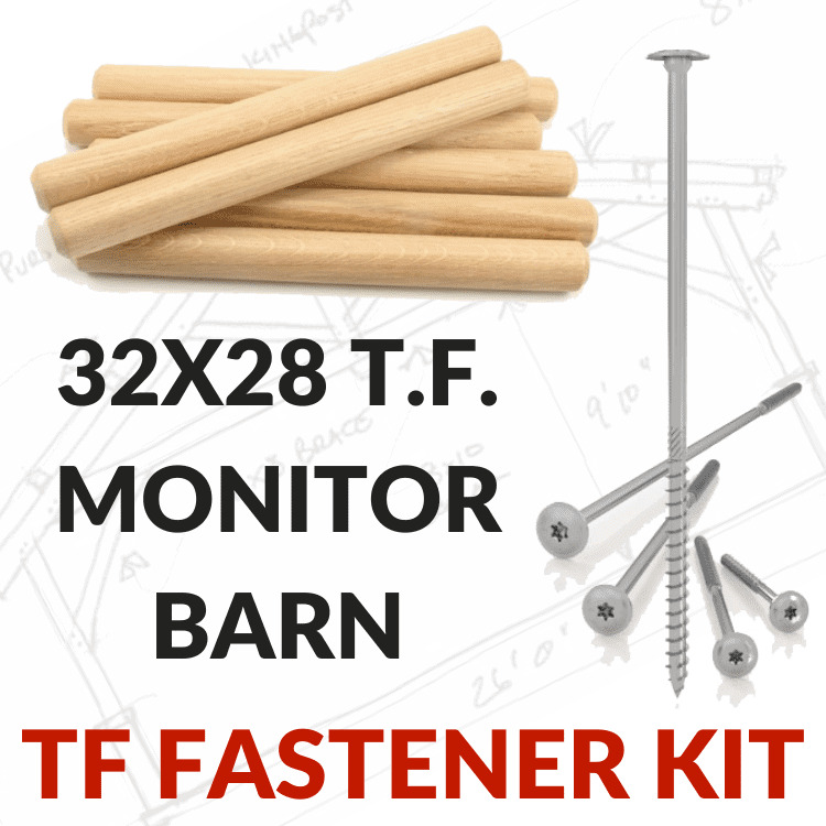 32x28 Timber Frame Monitor Barn Fastener Kit Timber Frame HQ