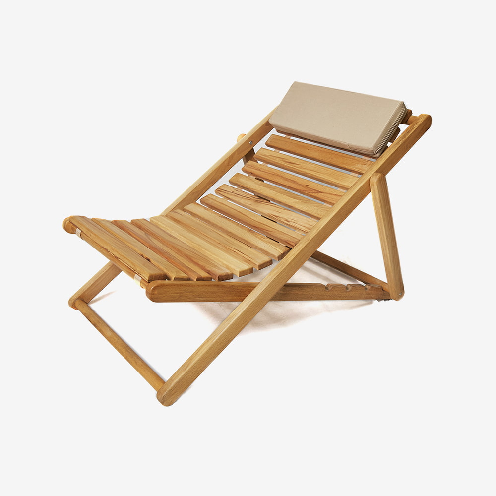 Folding wooden deck chair Timbergood