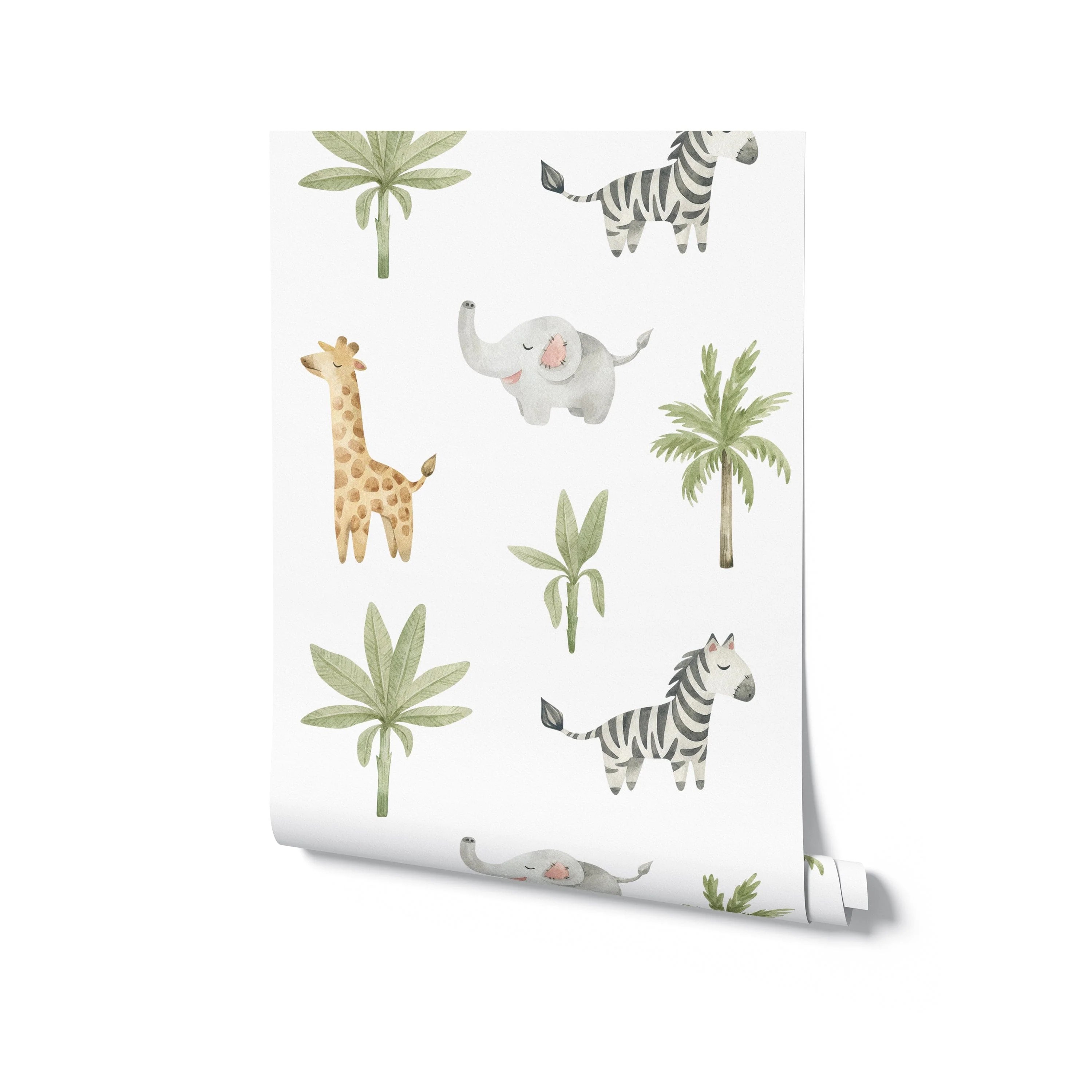Jungle Animal Nursery Wallpaper Timberlea Interiors